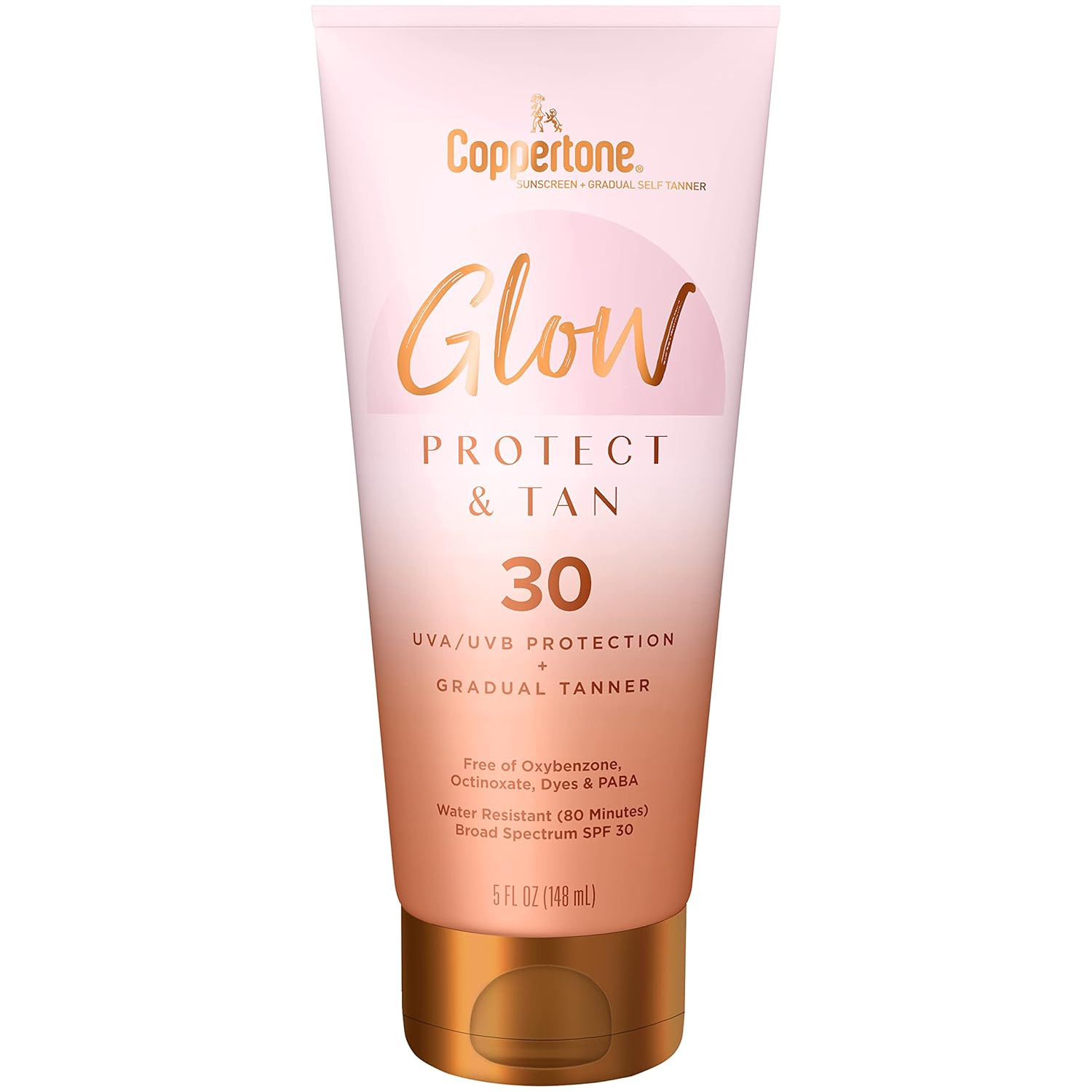 Coppertone Glow Protect and Tan Sunscreen Lotion with Gradual Self Tanner, Water Resistant, Broad... | Amazon (US)