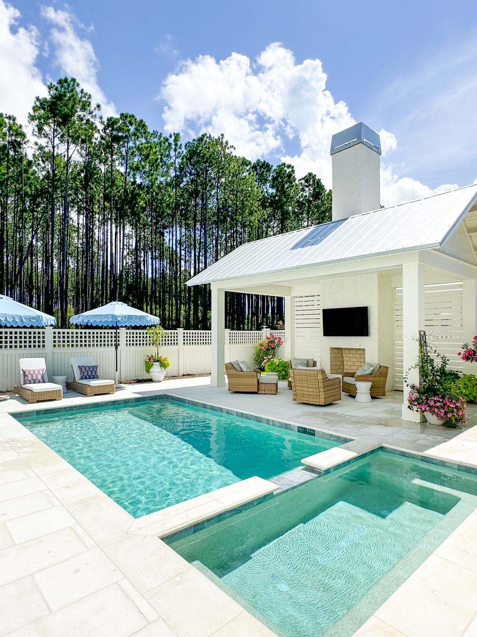 Outdoor pool and cabana design 🙌🏻🙌🏻

#LTKdayinmylife #LTKSeasonal #LTKHome