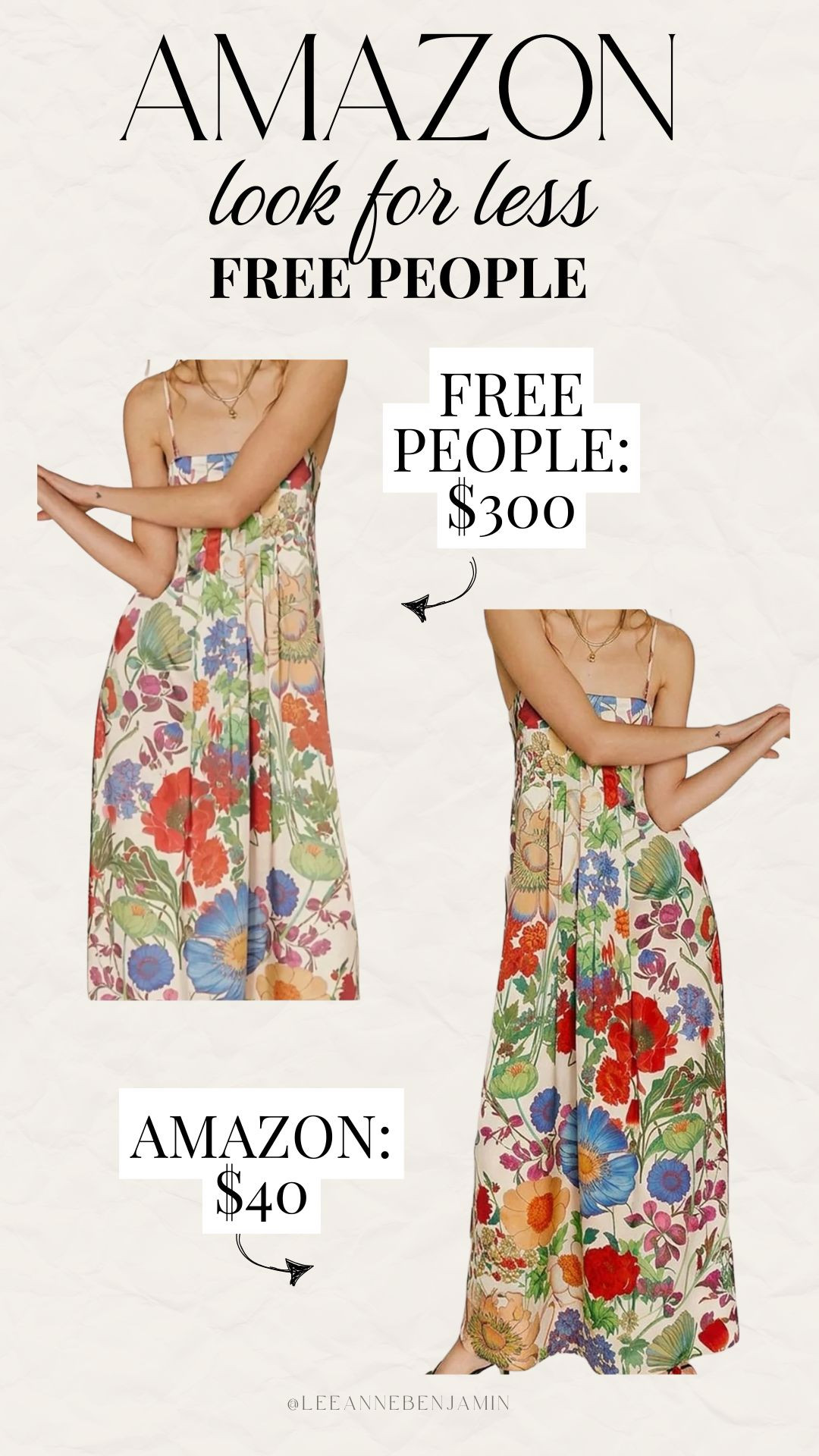 Free People look for less floral maxi dress! Comes in tons of colors! 

 #LTKootd #LTKSaleAlert