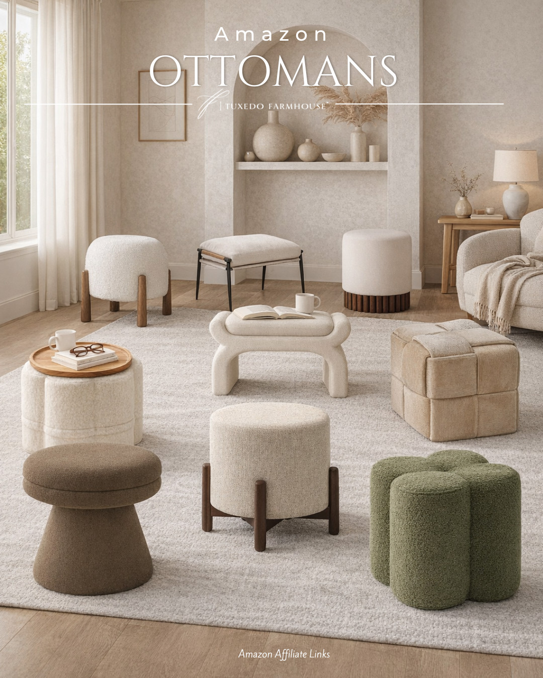 Elevate your space with these statement ottomans 🤍✨

From cozy boucle textures to sculptural silhouettes, these pieces are the perfect blend of style + function—use them as extra seating, footrests, or even chic coffee tables. 

 #LTKSeasonal #LTKHome #LTKSaleAlert