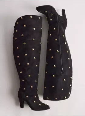 Studded Lace-Up Over-The-Knee Boot (WW) | Torrid (US & Canada)