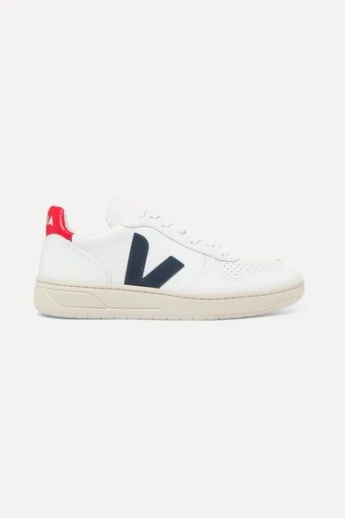 Veja - V-10 Leather Sneakers - White | NET-A-PORTER (UK & EU)