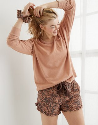 Aerie Oversized Long Sleeve Voop T-Shirt | American Eagle Outfitters (US & CA)