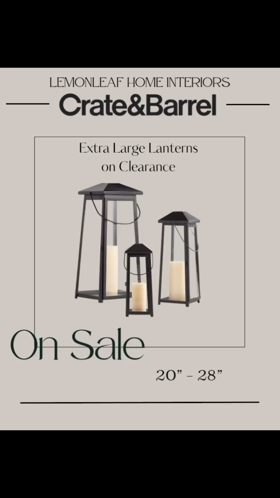 These lanterns make a statement with their scale and modern lines! Now on clearance @crateandbarrel


#LTKHome #LTKGiftGuide #LTKSaleAlert