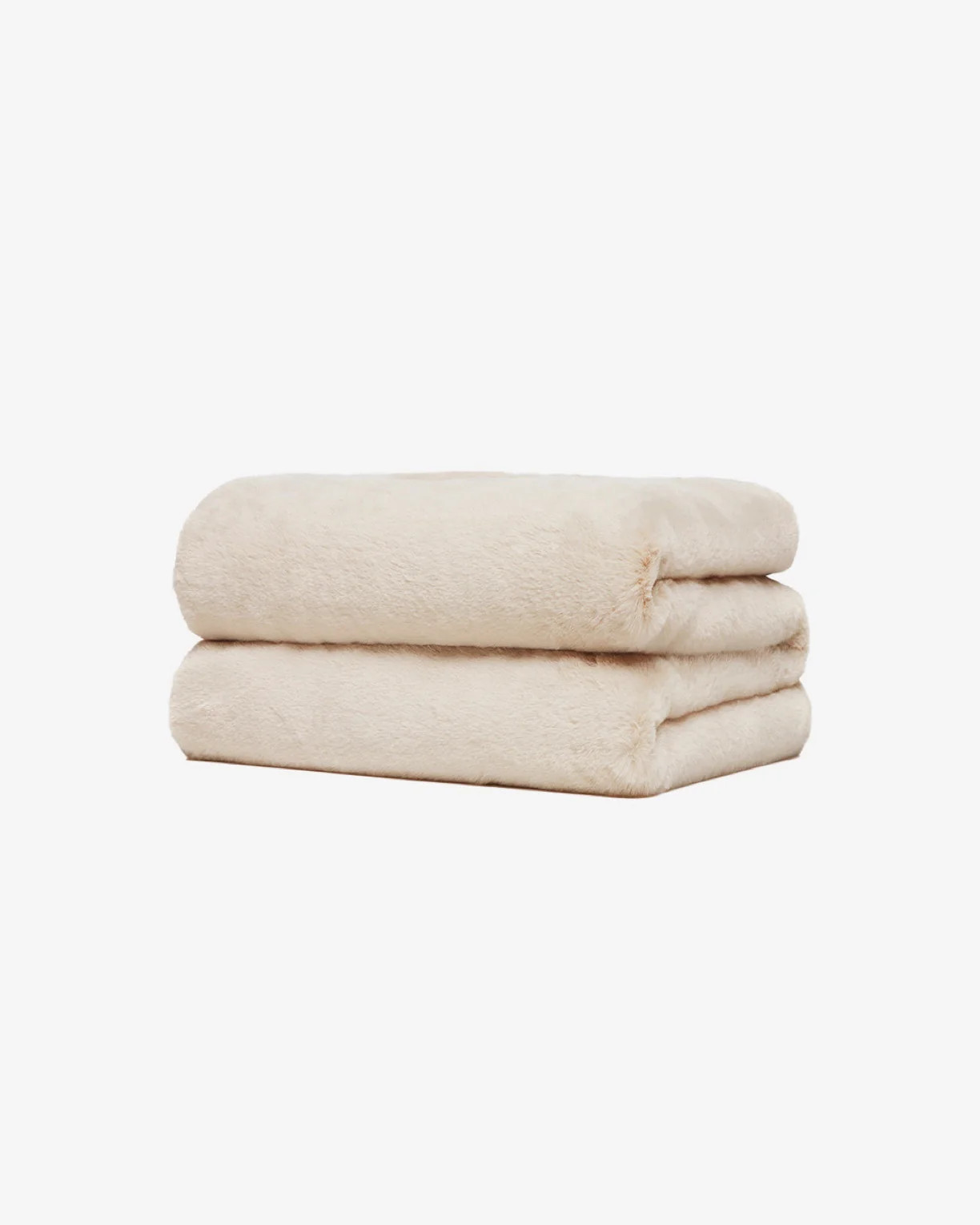 Brady PLUCHE™ Faux Fur Blanket in Latte | Apparis
