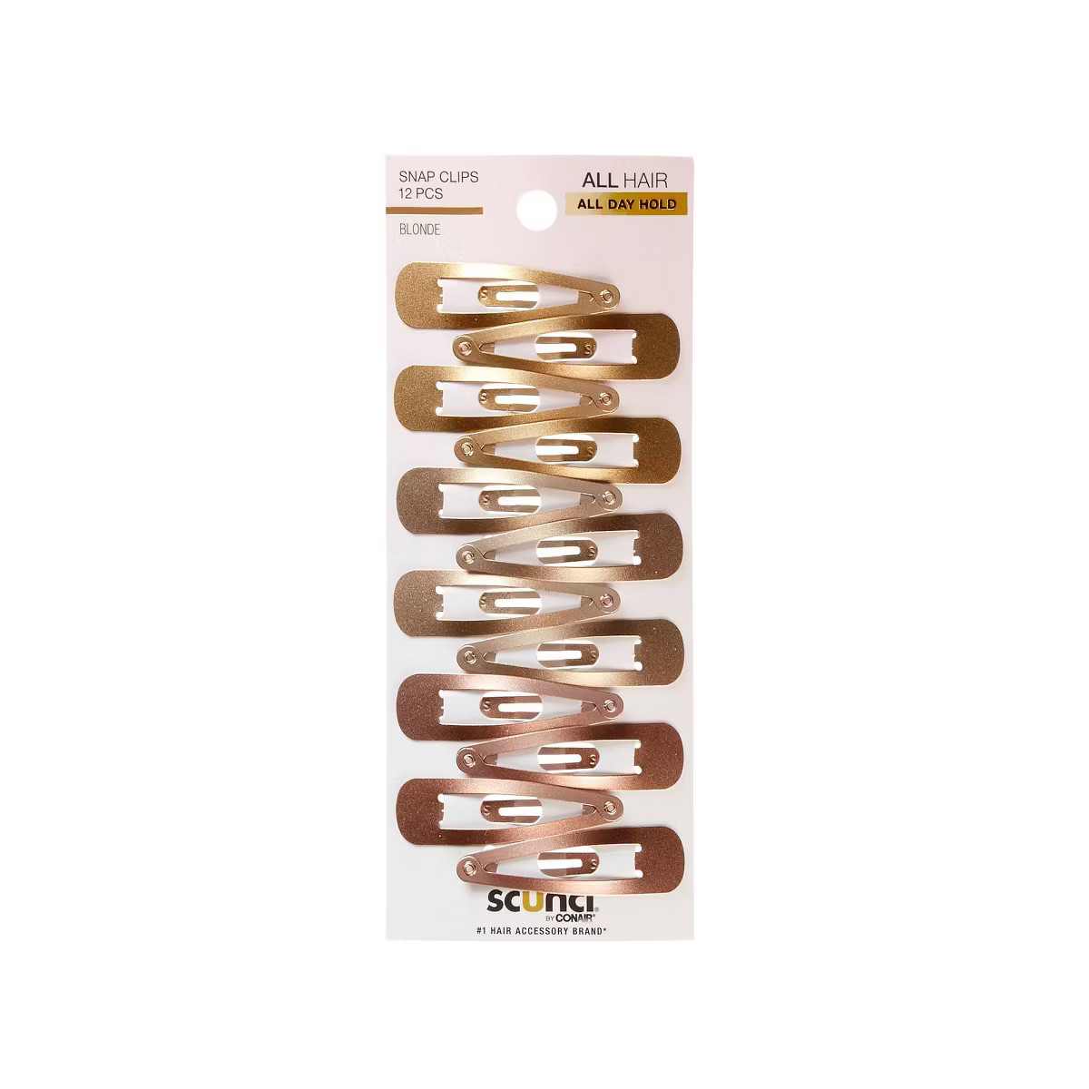 scünci Metal Snap Clips - Blonde - All Hair - 12pcs | Target