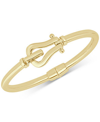 Horseshoe Hook Bangle Bracelet in 14k Gold-Plated Sterling Silver | Macy's