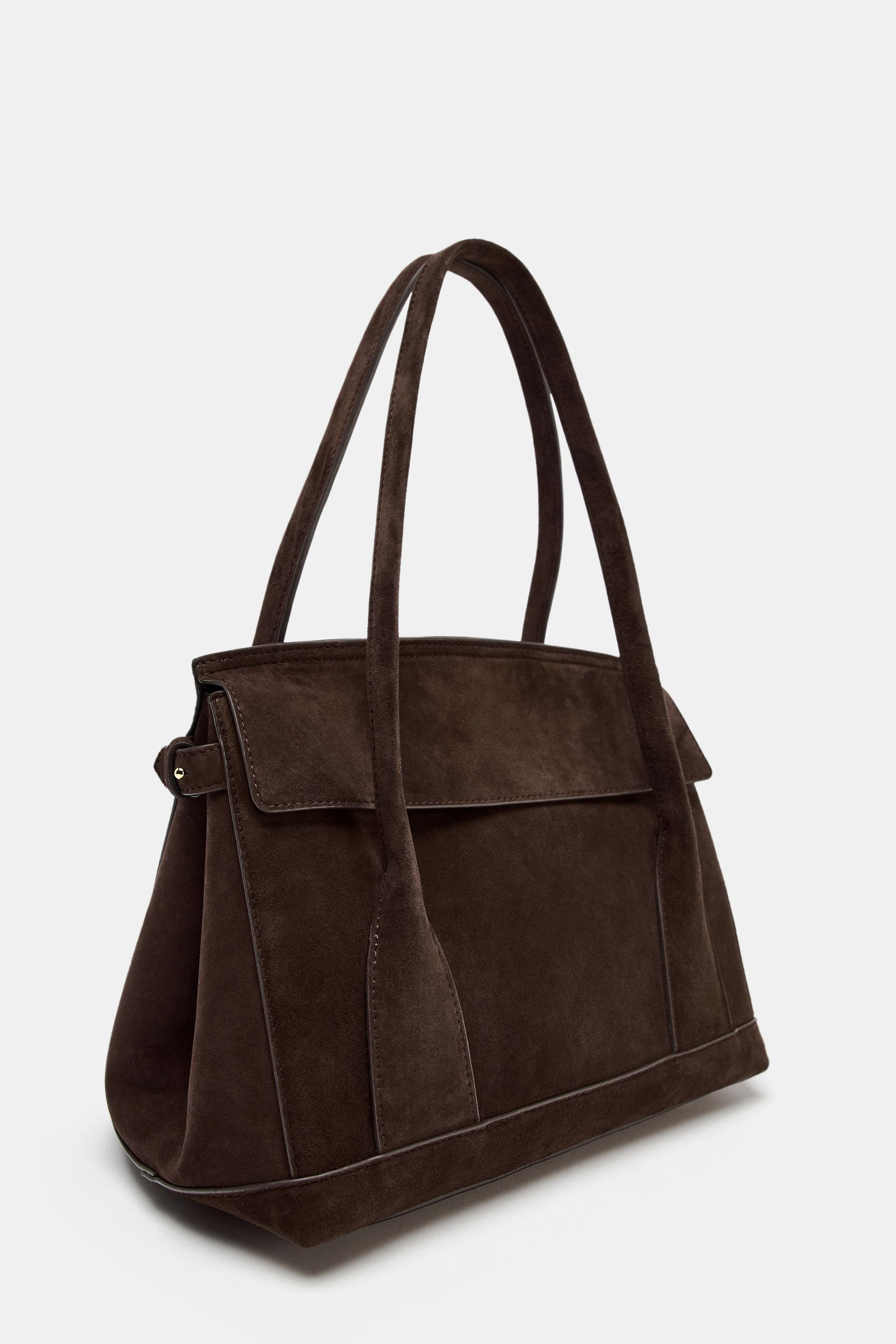 SPLIT LEATHER CITY BAG | Zara US