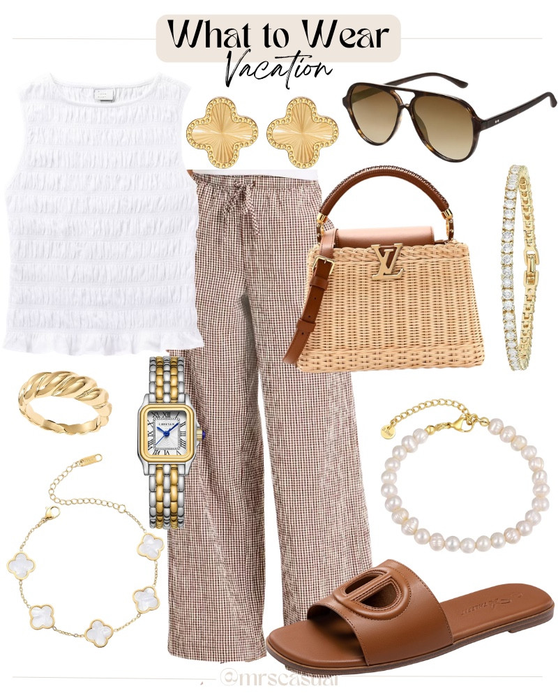 Vacation outfit but neutral girl edition 🤎 Lightweight, chic and perfect for warm nights 🌴 🔗⬇️

#LTKootd #LTKSeasonal #LTKOver40
