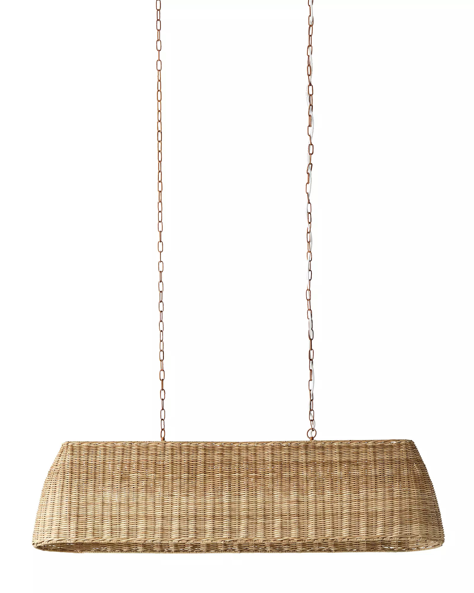 Santa Barbara Rattan Linear Chandelier | Serena and Lily