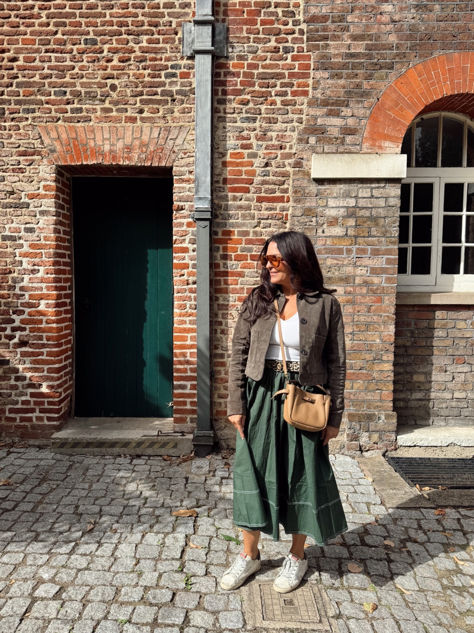 London fall outfit with suede jacket with skirt and leopard print belt.

#LTKdayinmylife #LTKOver40 #LTKTravel
