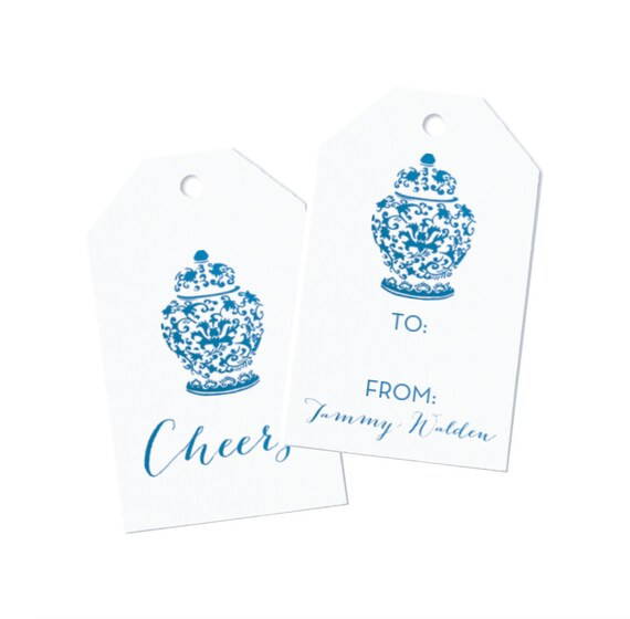 Ginger jar tag, ginger jar stationery, gift tag, wine tag, reception gift tag, party favor tag, w... | Etsy (US)