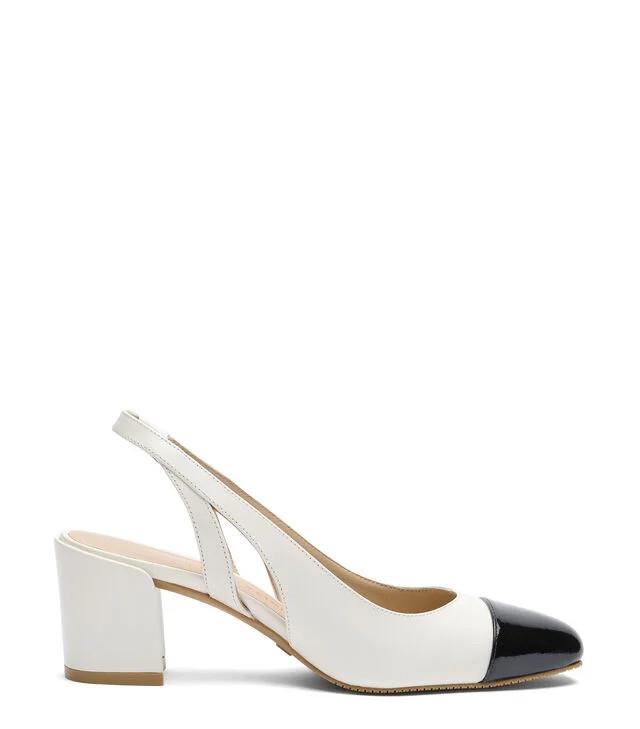 SLEEK 50 SLINGBACK in CREAM/BLACK for Women | Stuart Weitzman® UK | Stuart Weitzman EU & UK
