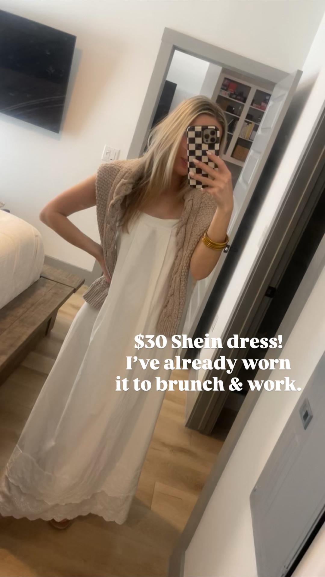 Wearing my usual size small and I’m 5’7”.

White flowy maxi dress, white square neck maxi dress, SHEIN white maxi dress, white SHEIN outfit, date night outfit, vacation outfit beach, summer vacation outfit, vacation dress, beach dress, white linen maxi dress, white maxi dress with lace, work outfit, business casual outfit, summer work outfit, white flowy maxi dress, white square neck maxi dress, white maxi dress, casual maxi dress, flowy summer dress, white summer dress, white linen maxi dress, white maxi dress with lace, feminine maxi dress, elegant white dress, lightweight summer dress, breathable summer outfit, summer dresses, summer outfit ideas, casual summer outfit, classy summer outfit, vacation dress, beach vacation outfit, beach dress, resort wear outfit, coastal vacation style, europe summer outfit, travel outfits, airport outfit aesthetic, date night outfit, brunch outfit ideas, girls trip outfit, country concert outfit, western summer outfit, effortless summer style, neutral summer aesthetic, everyday summer outfit, business casual workwear, business casual outfit, summer work outfit, office outfit inspiration, teacher outfit ideas, modest summer dress, work to dinner outfit, versatile summer dress, white SHEIN outfit, SHEIN white maxi dress, affordable summer fashion, trendy summer dress, viral SHEIN dress, tiktok fashion finds, capsule wardrobe essentials, minimalist fashion aesthetic, classy feminine style, old money inspired outfit, neutral fashion aesthetic, outfit inspo for women, wedding guest casual dress, spring to summer outfit, travel capsule wardrobe, vacation capsule wardrobe, comfortable maxi dress, tall girl maxi dress, maxi dress for tall women, wearing size small, 5’7 fashion inspo, amazon fashion finds, elevated everyday style, clear prescription glasses, warby parker glasses, warby parker Durand glasses, fake designer bracelet, Budhagirl bracelet dupe, designer bracelet dupe, water proof bracelet, sweater over shoulders outfit, SHEIN over shoulders sweater, bride to be dress, costal dress, under $30 white maxi dress

#LTKSeasonal #LTKootd #LTKWorkwear