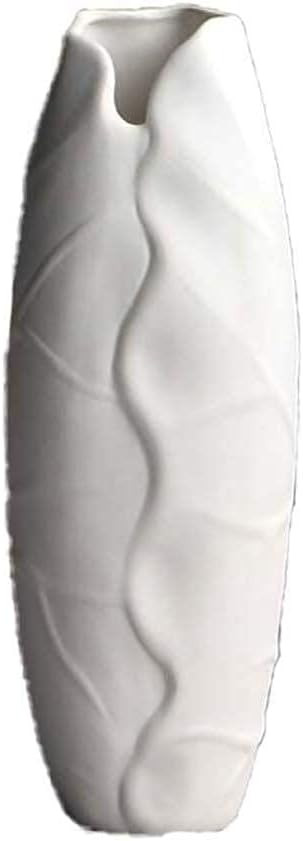 White Vase Ceramic Creative Lotus Leaf Shape Dried Flower Vase Handmade Ceramic Decoration Home D... | Amazon (US)