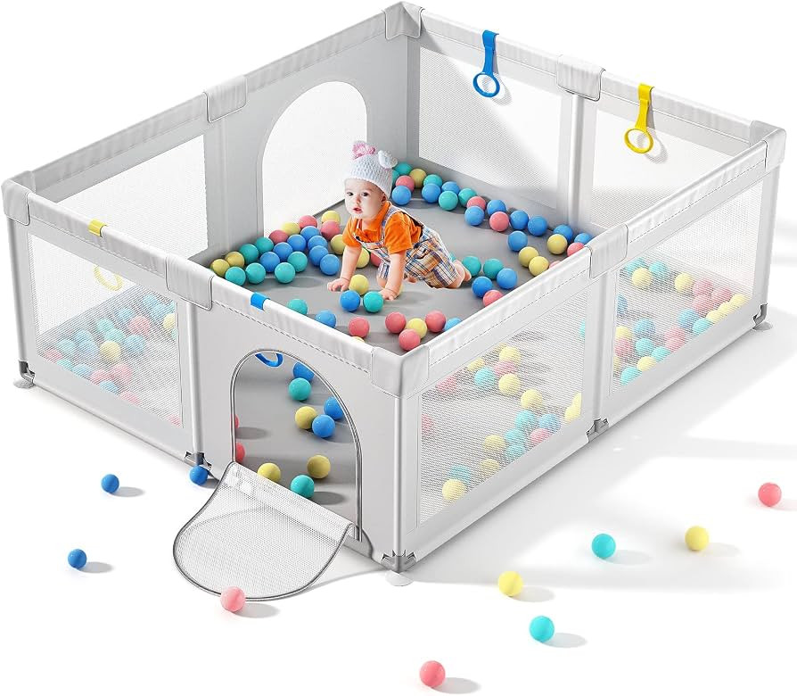Baby Playpen,Playpens for Baby Anti-Fall Playpen, Large Playpen for Toddlers, Cherrysea Kids Safe... | Amazon (US)
