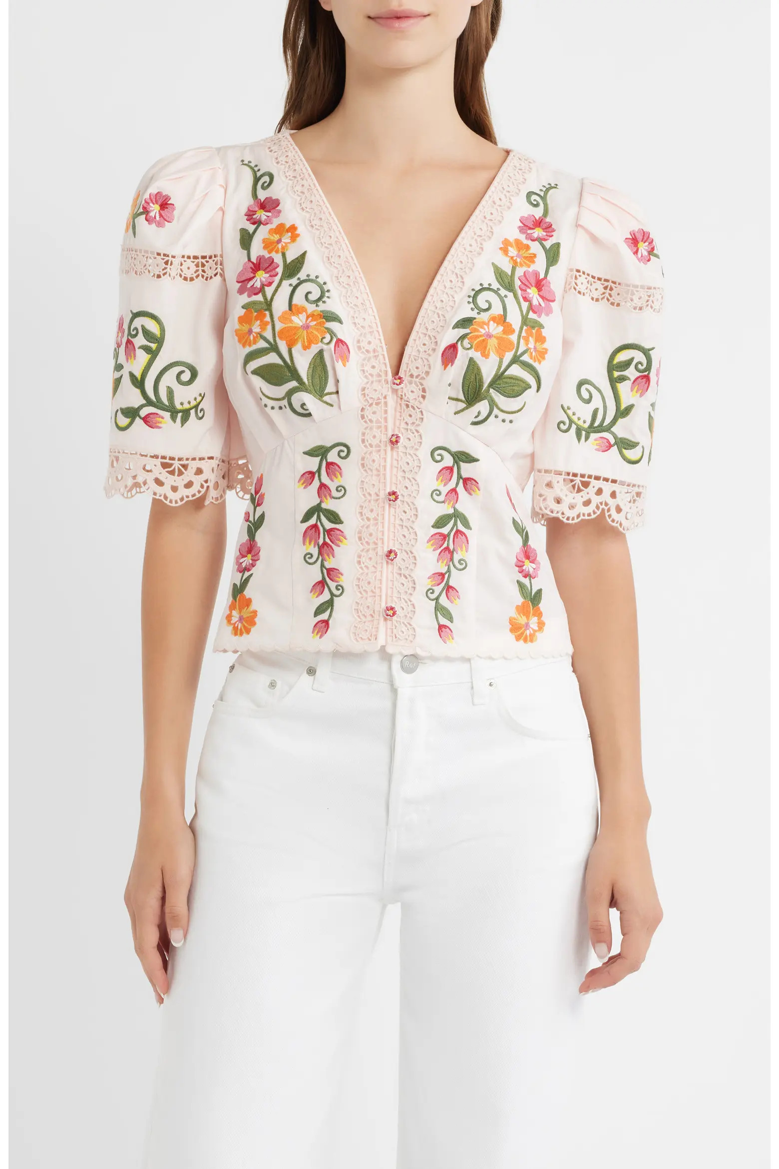 Floral Embroidered Cotton Top (Women) | Nordstrom | Nordstrom