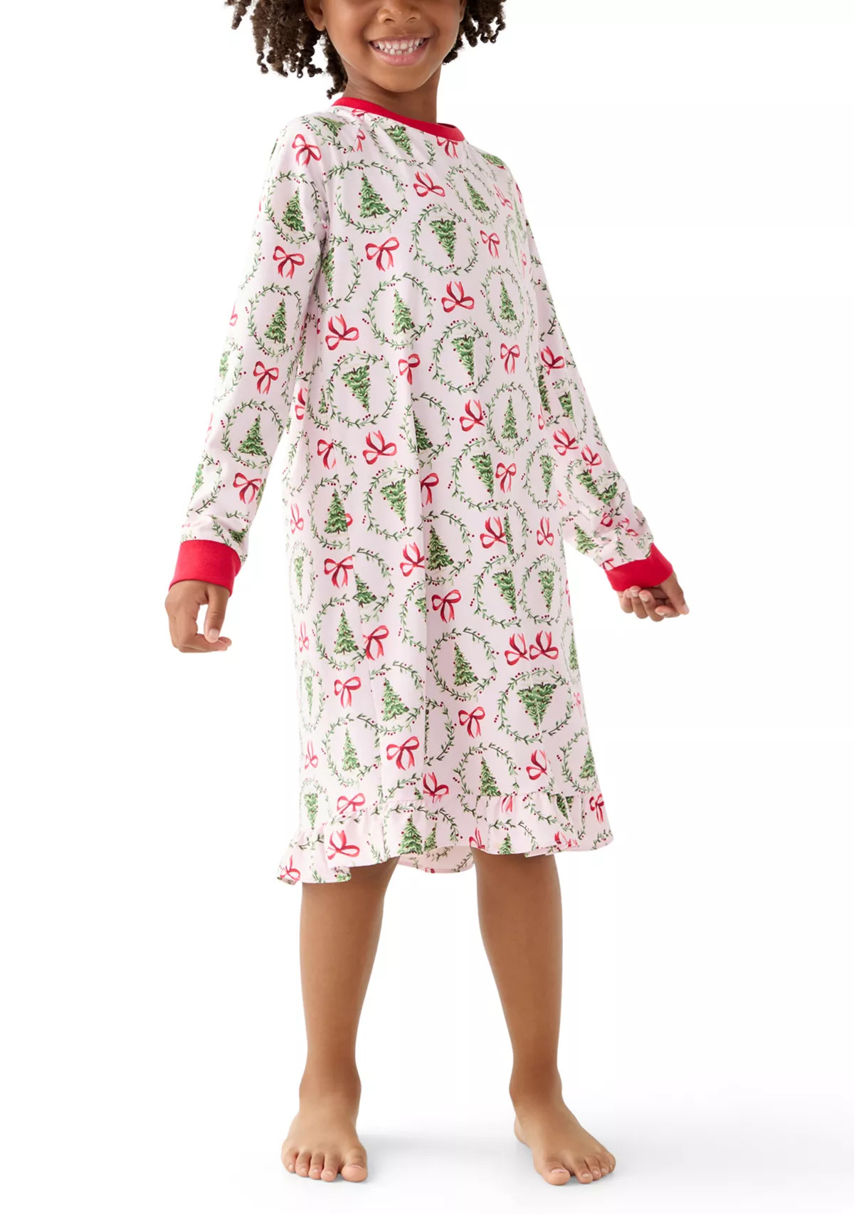 Big Kid Holiday Bows & Wreaths Nightgown | Belk