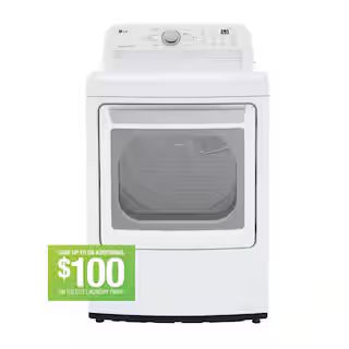 LG 7.3 Cu. Ft. Vented Electric Dryer in White with Sensor Dry Technology DLE7150W - The Home Depo... | The Home Depot