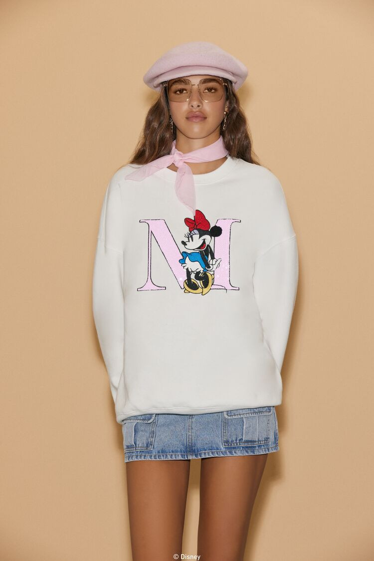 Unisex Disney Minnie Mouse Sequin Pullover | Forever 21
