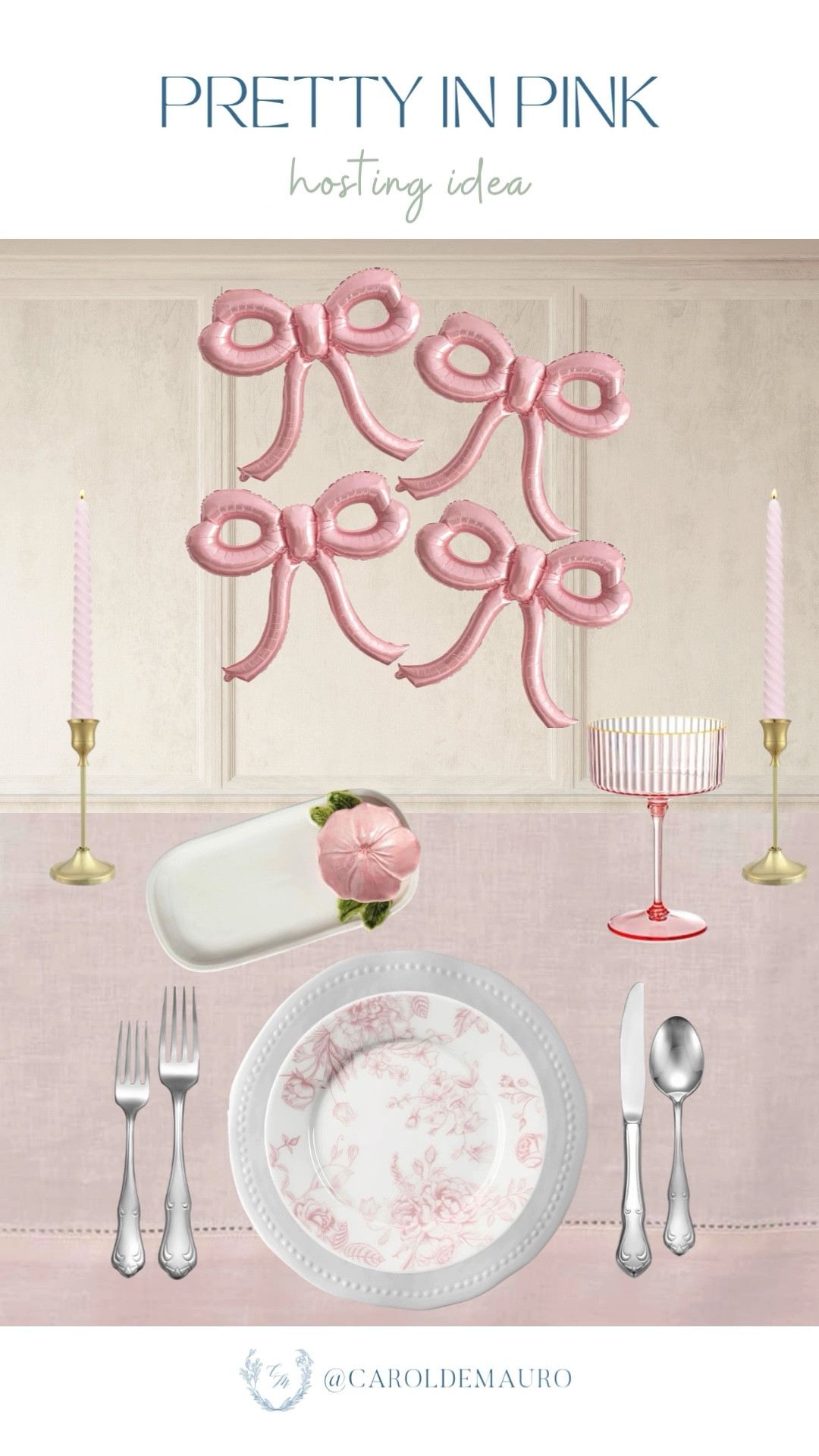 Life is absolutely better in pink, especially when it involves bows and bubbly! This tablescape is a total mood for the next garden party or afternoon tea with your family and friends.

amazon home, hosting idea, dining room decor, tablescape inspo, table setting, tableware, birthday party, cute decor

#LTKSeasonal #LTKU #LTKHome