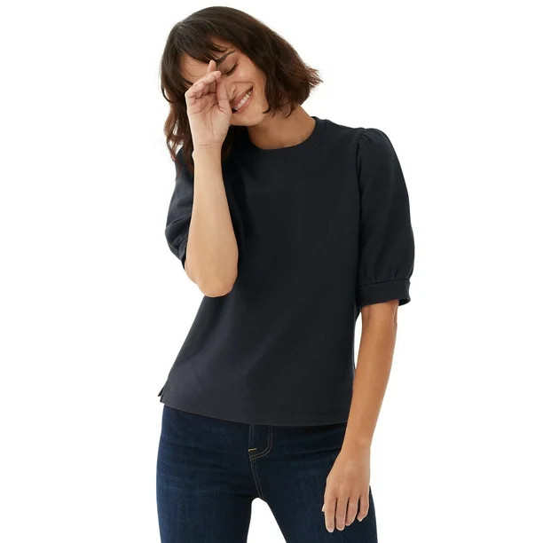 Free Assembly Women's Puff Sleeve Top | Walmart (US)