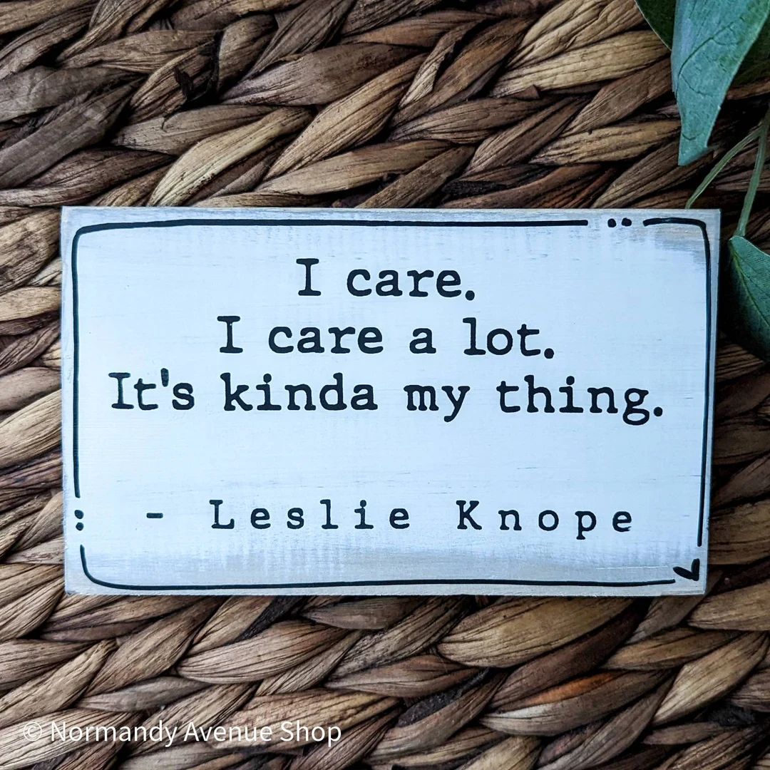 I Care. I Care a Lot. It's Kinda My Thing.  Leslie Knope - Etsy | Etsy (US)