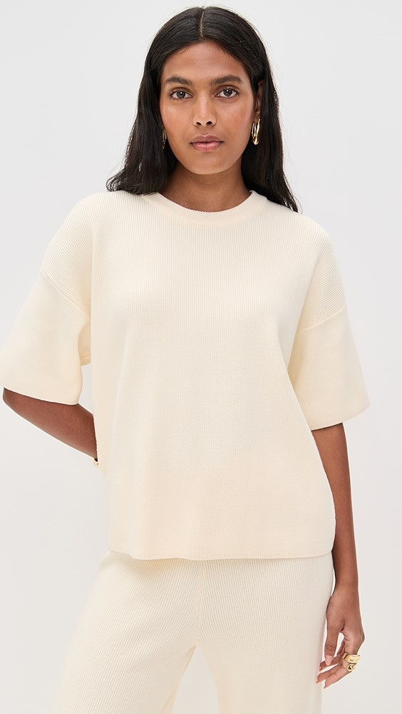 Collar Knit Half Sleeves Top | Shopbop