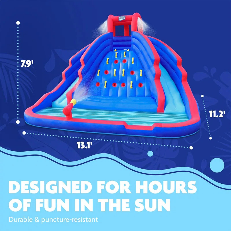 13' x 13' Inflatable Water Slide with Air Blower | Wayfair North America