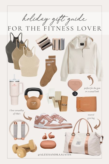 Holiday gift guide for the fitness lover! Aesthetic gym and wellness finds to mix and match 

Holiday gift guide, fitness gift guide, neutral gifting, stocking stuffers, gym fit, neutral Nike, weight finds, sweat band, neutral Christmas finds, Amazon Prime, found it on Amazon, Alo Yoga, Abercrombie, aesthetic finds, Stanley, wellness lover, gym bag, shop the look!

#LTKSeasonal #LTKHoliday #LTKGiftGuide