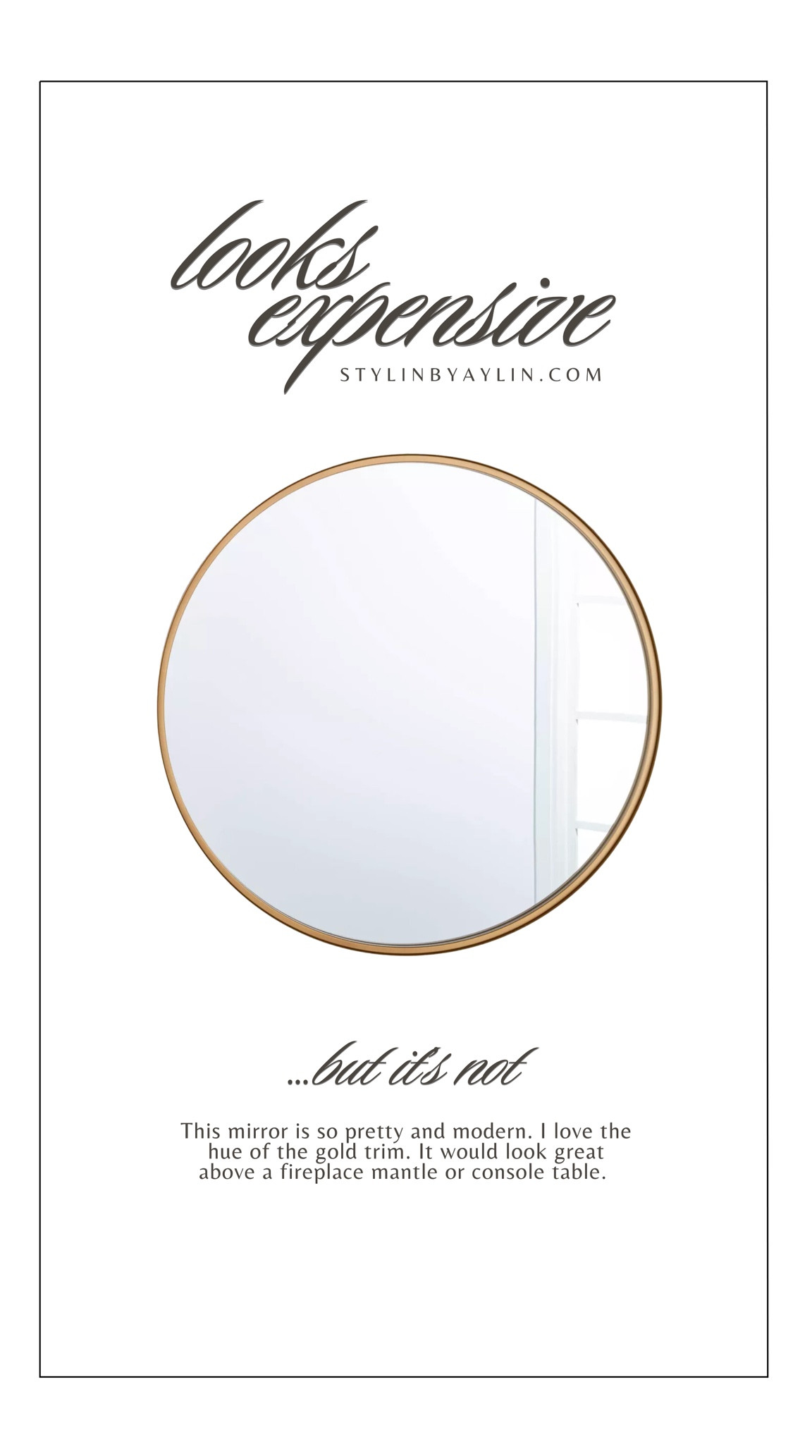 Looks expensive…#mirror #stylinbyaylin

#LTKHome #LTKStyleTip #LTKFindsUnder100