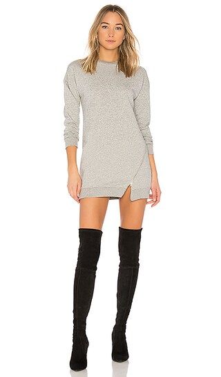 by the way. Tarina Zip Sweatshirt Dress in Heather Grey | Revolve Clothing (Global)