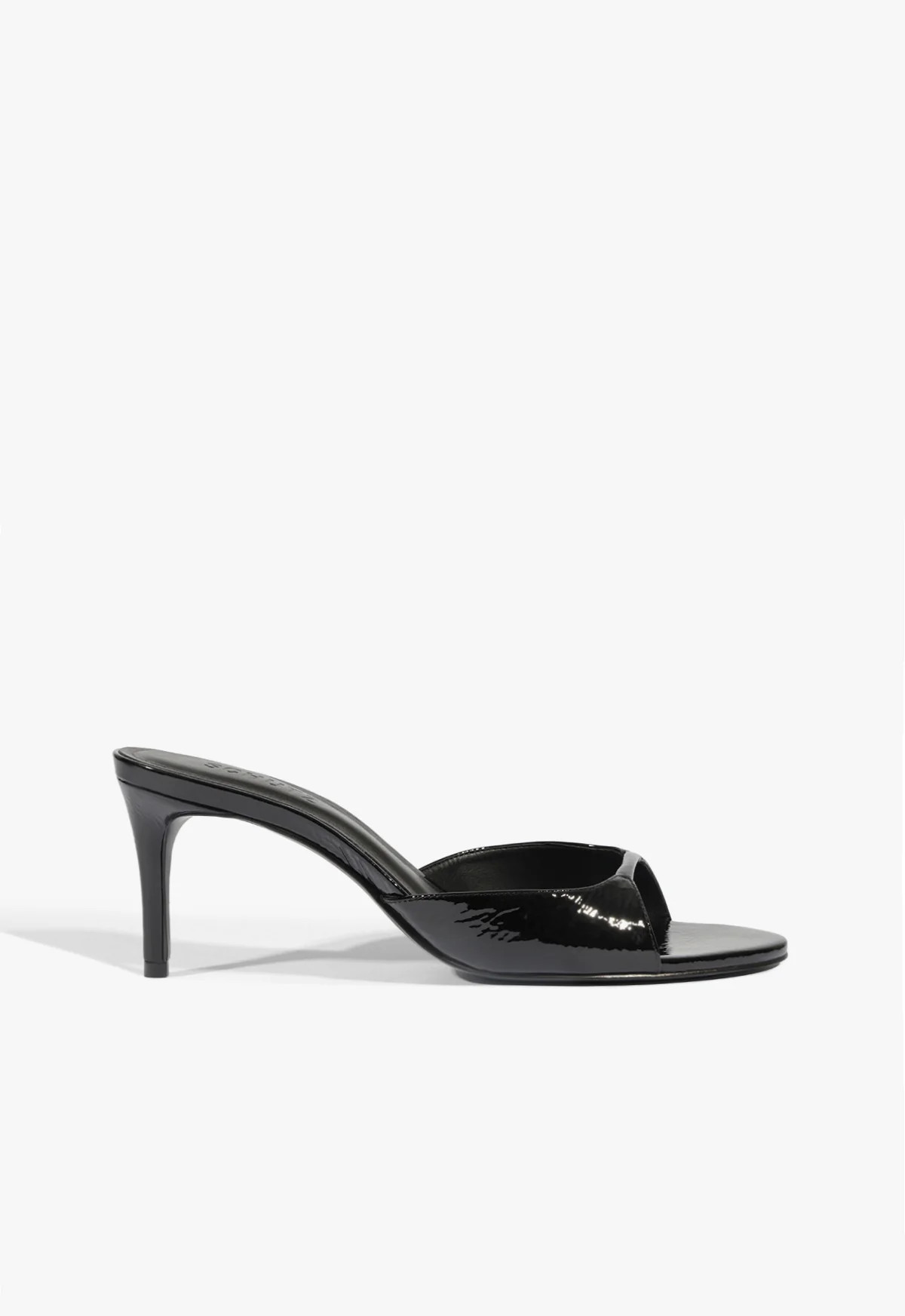 Arlette Mule Black Mid Stiletto Heel Sandal | Schutz (US)