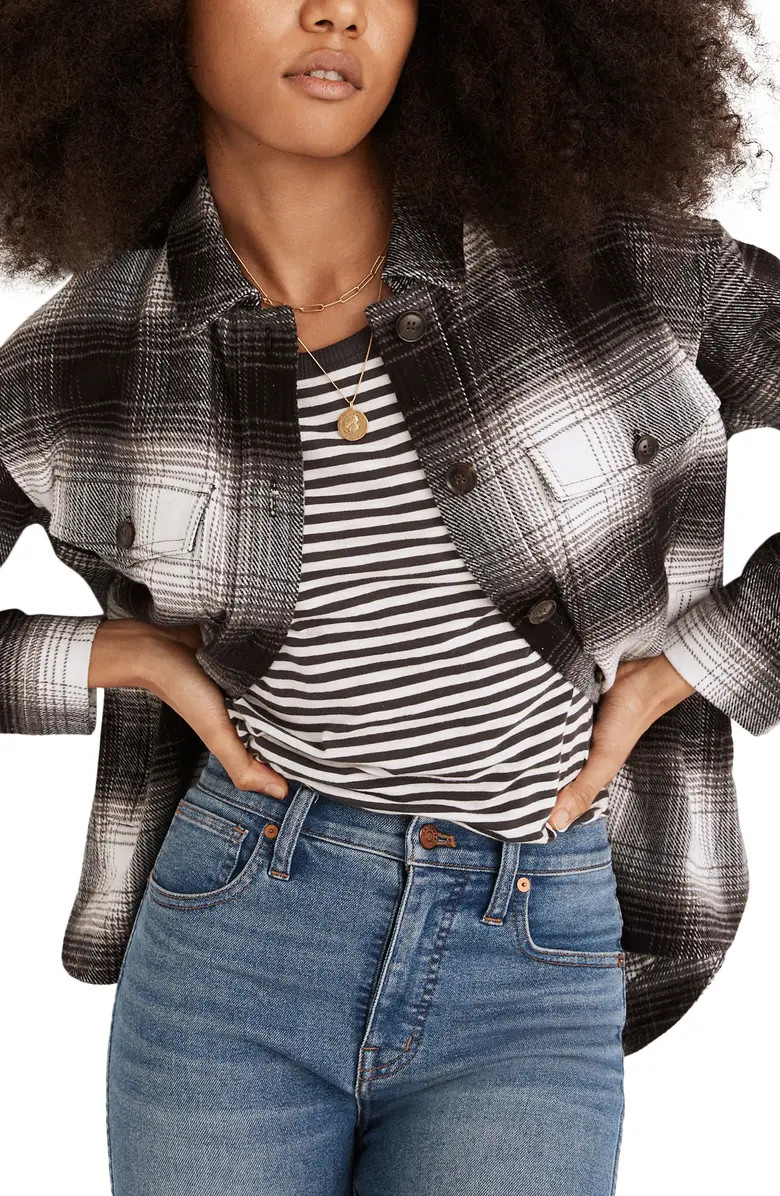 Twill Flannel Shirt Jacket | Nordstrom