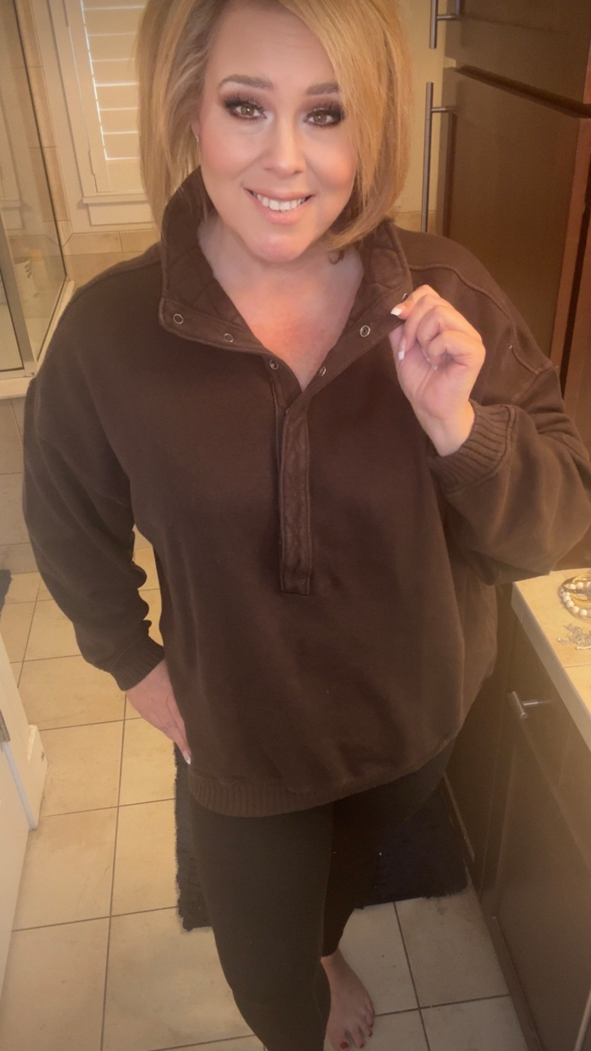 Love this 3/4 quarter sweatshirt from Aerie