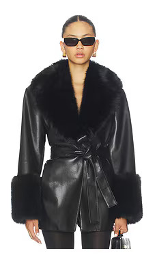 LAMARQUE Rosabella Faux Fur Blazer in Black from Revolve.com | Revolve Clothing (Global)