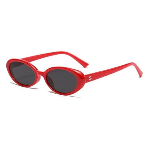 mosanana Retro Tiny Oval Sunglasses for Women with Small Face Narrow Style MS52360 | Amazon (US)