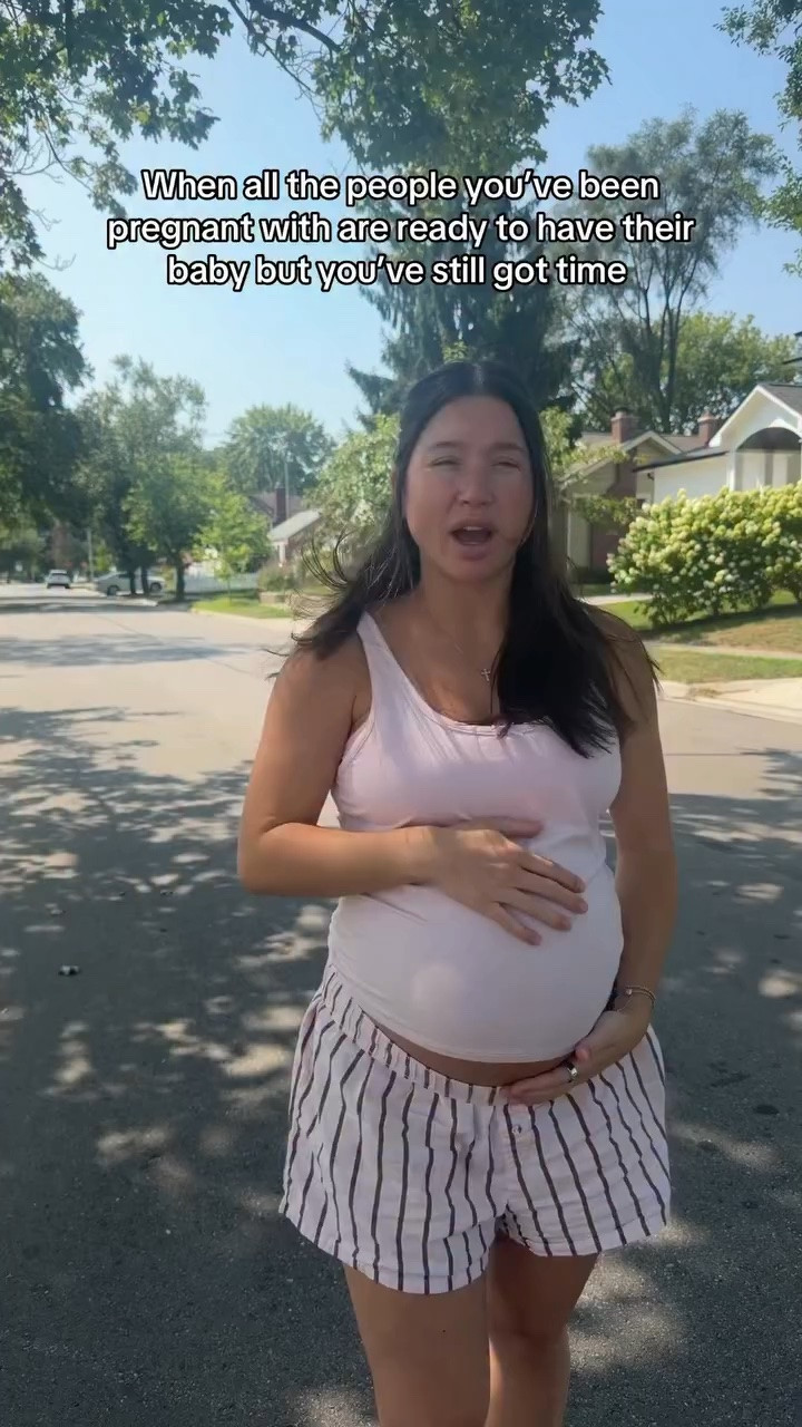 Wait for me @sophia_sacco !!!!!!! Jk we filmed this last month and baby boy is already almost 3 weeks 🙏🏼🤍😭

Outfit- @target 
Exact links can be found in my bio under my LTK and ShopMy!

#LTKBump #LTKBaby #LTKootd
