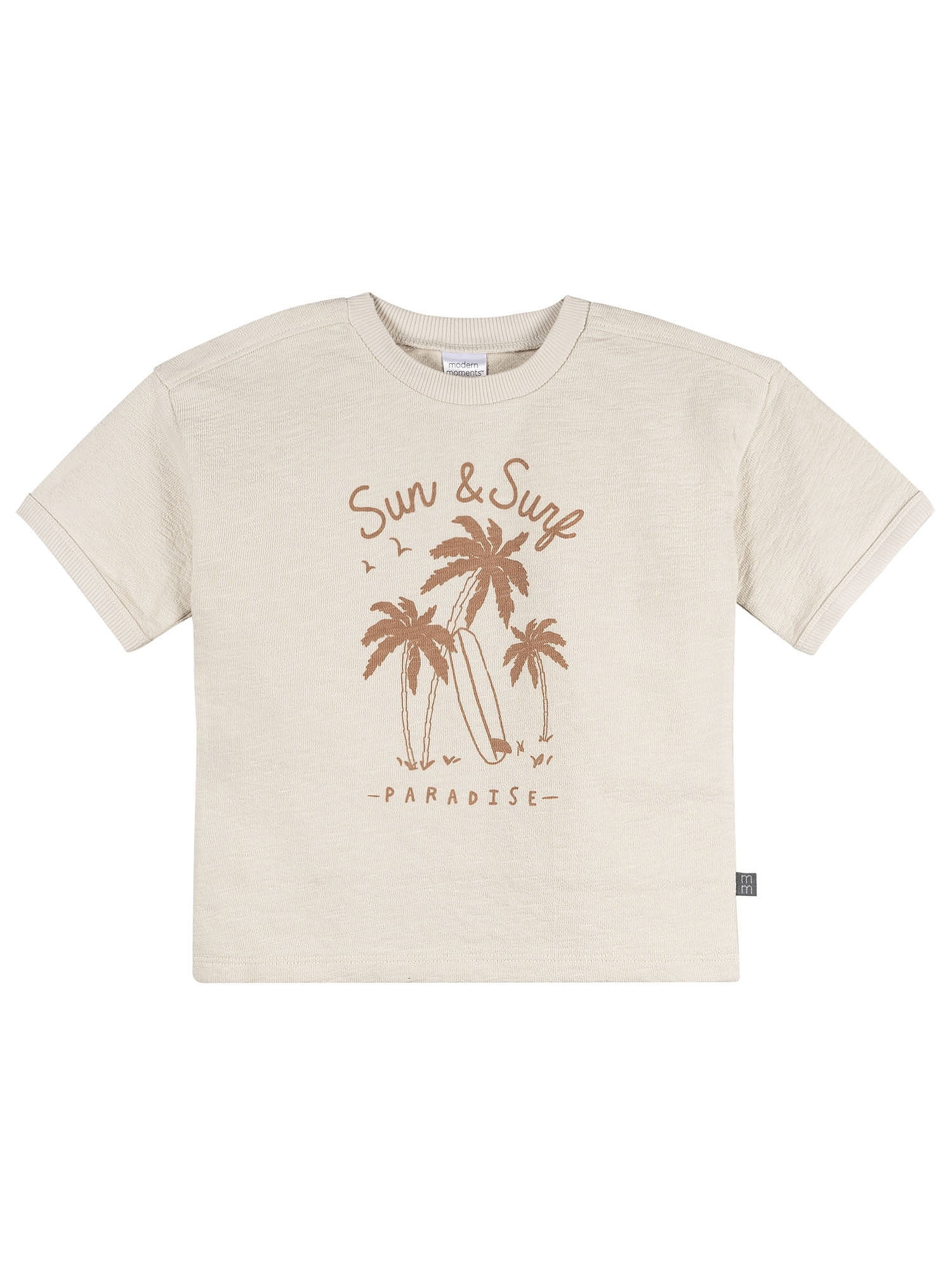 Modern Moments by Gerber Baby and Toddler Boy Organic Loose Fit Ringer Top, Sizes 0/3 Months - 5T | Walmart (US)