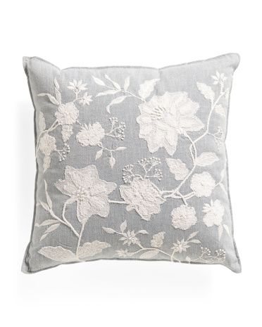 18x18 Textured Floral Pillow | TJ Maxx