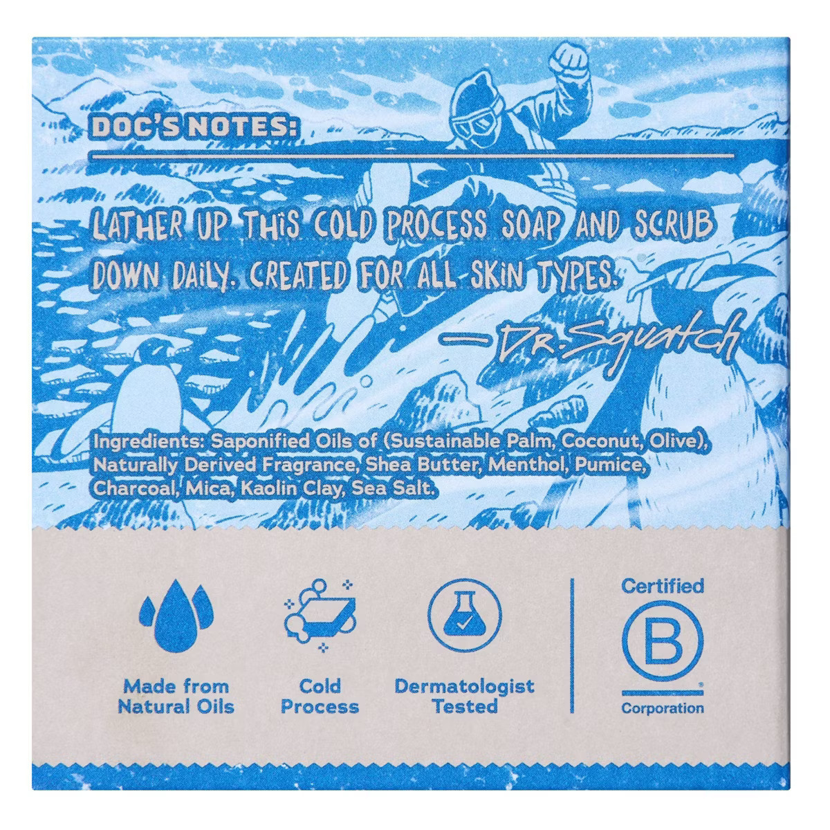 DR. SQUATCH Men's All Natural Bar Soap - Polar Rush - 5oz | Target