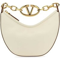 Valentino Garavani Ivory Leather Mini Hobo V Logo Moon Handbag | Balardi (US & Canada)