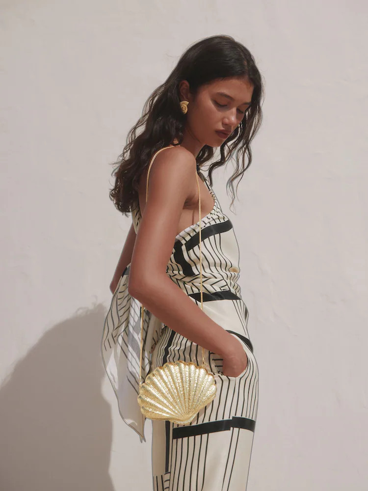 Gold Shell Shape Clutch Bag | Next US