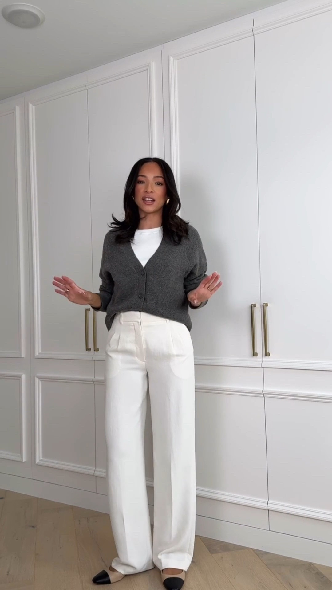 Fall transitional work outfit 🍂 These pants are a closet staple for me all year round - they don't crease or wrinkle! Wearing size small white tee, small cardigan and size 6 tall trousers (sized up for the bump)

fall outfit, fall fashion, work outfit, workwear, office outfit, business casual workwear, chic office outfit

#LTKWorkwear #LTKSeasonal