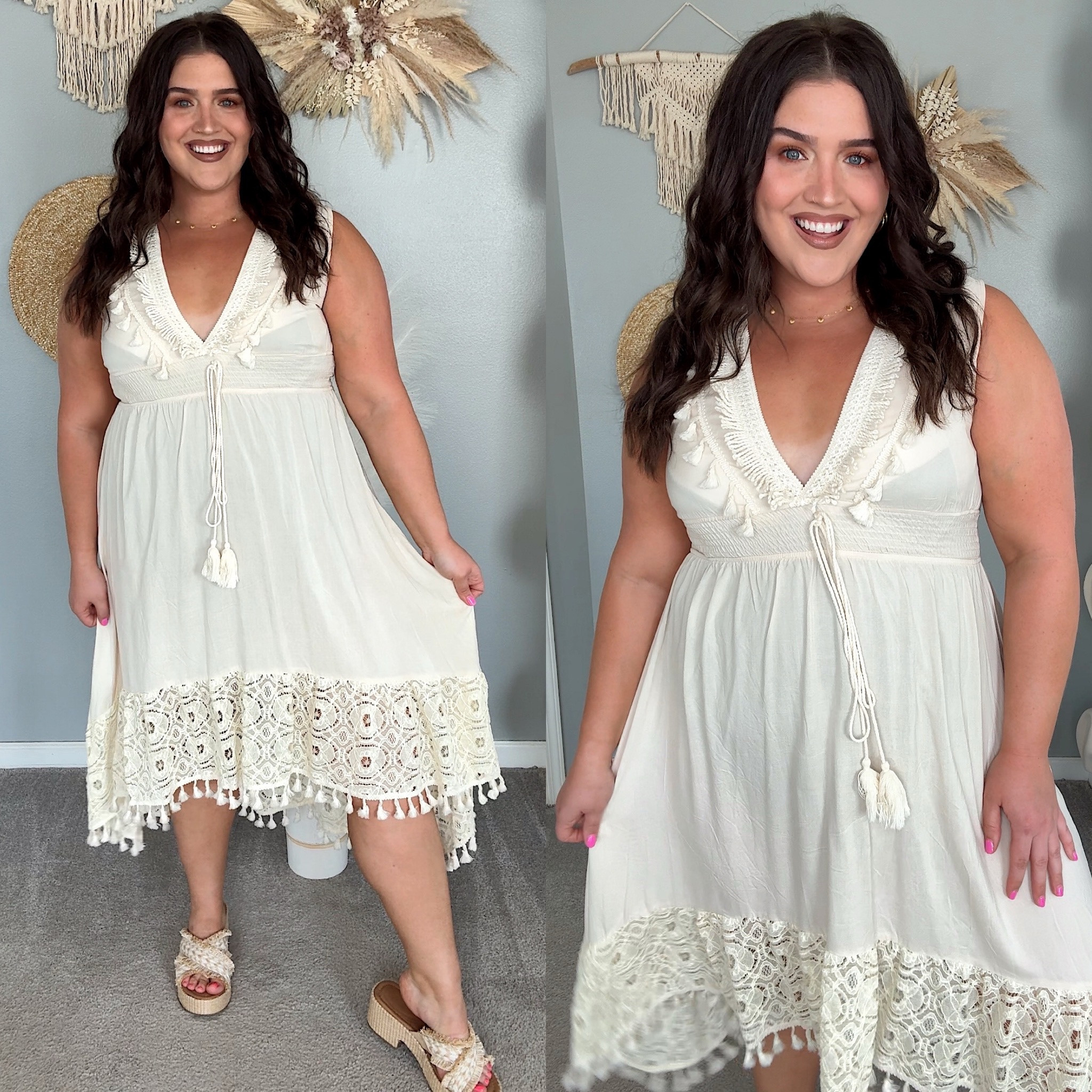 Boho cream embroidered beachy dress/swimsuit coverup 🌾 XL 

#LTKSwim #LTKFindsUnder50 #LTKMidsize
