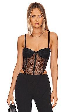 Stripe Barely There Top in Tan Stripe | Revolve Clothing (Global)