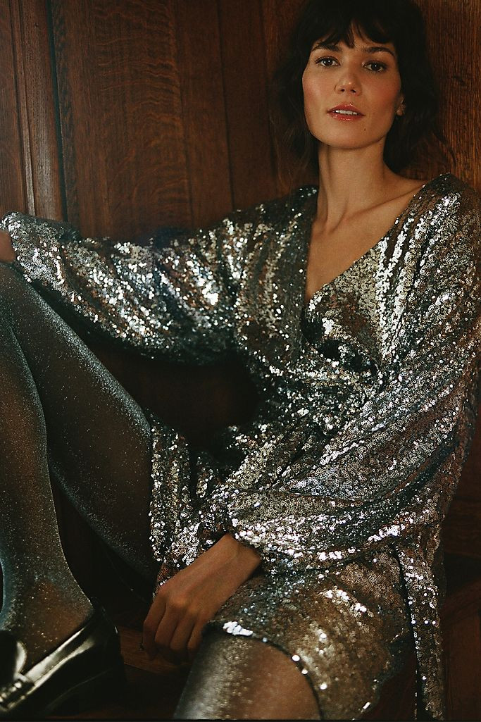 Lisabette Sequined Mini Dress | Anthropologie (US)