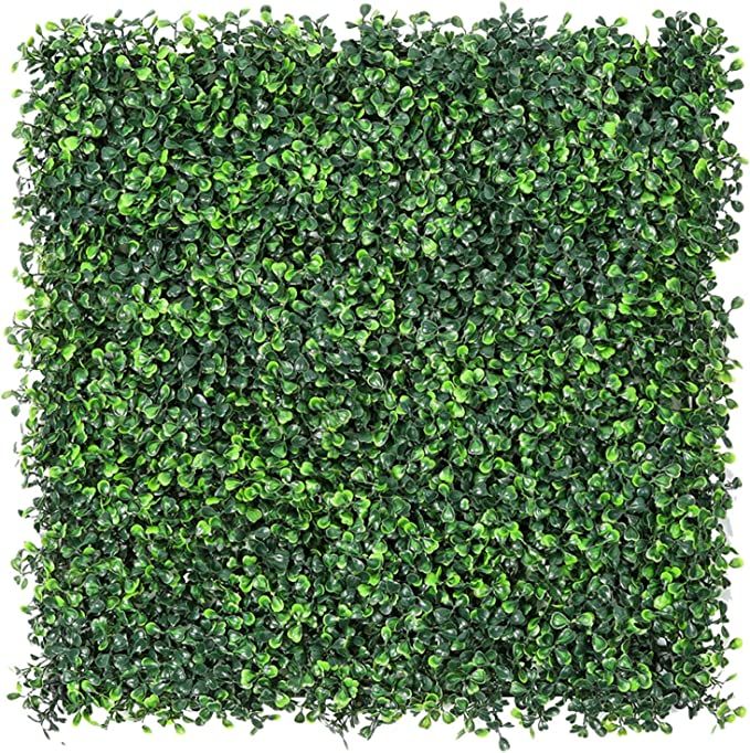 Sunnyglade 12 Pieces 20"x 20" Artificial Boxwood Panels Topiary Hedge Plant, Privacy Hedge Screen... | Amazon (US)