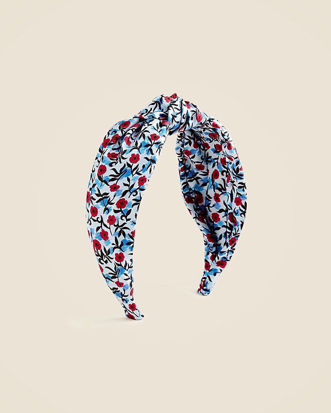 Printed knot headband | J. Crew US