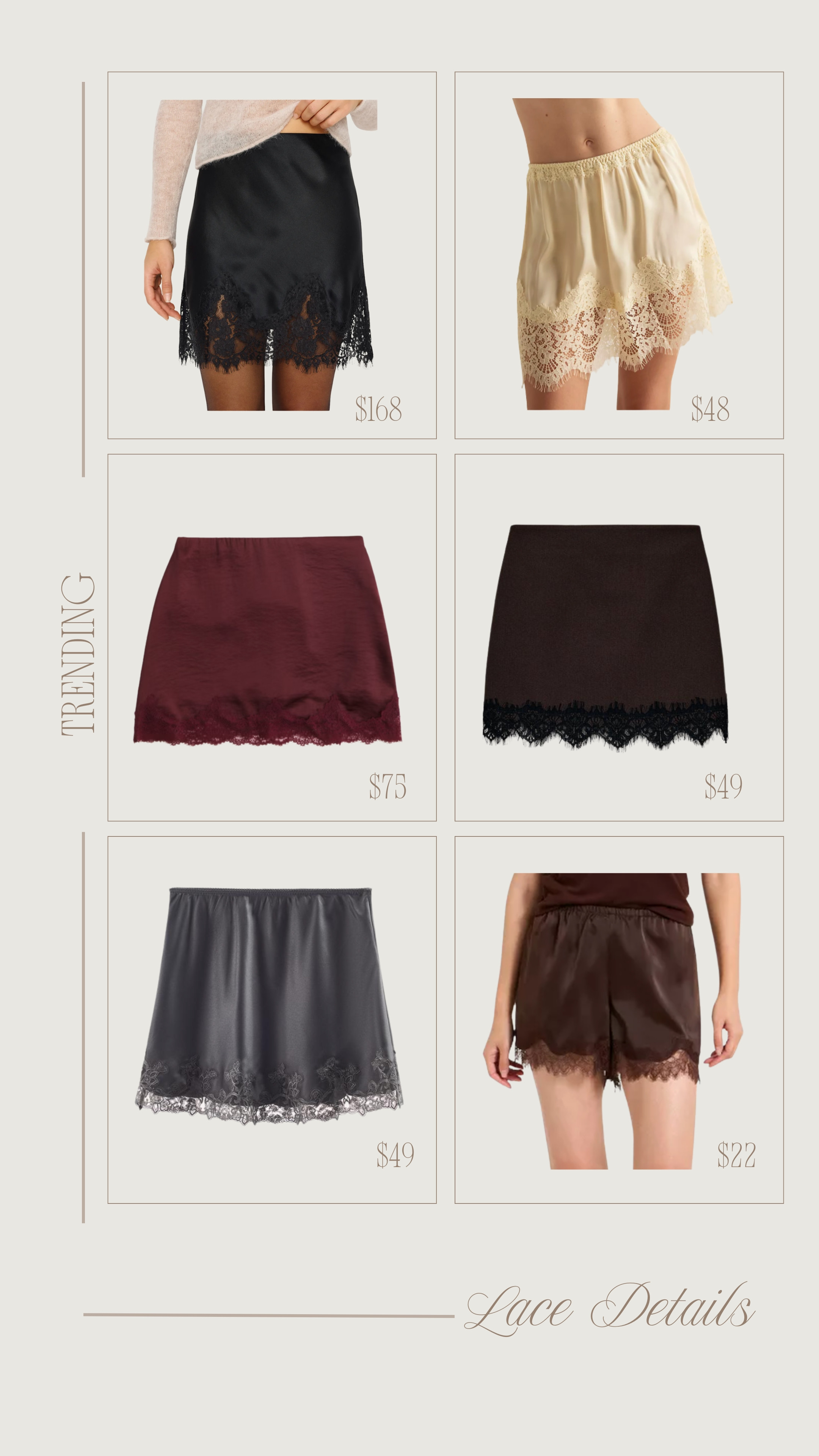 Loving satin and lace skirts right now 

 #LTKootd
